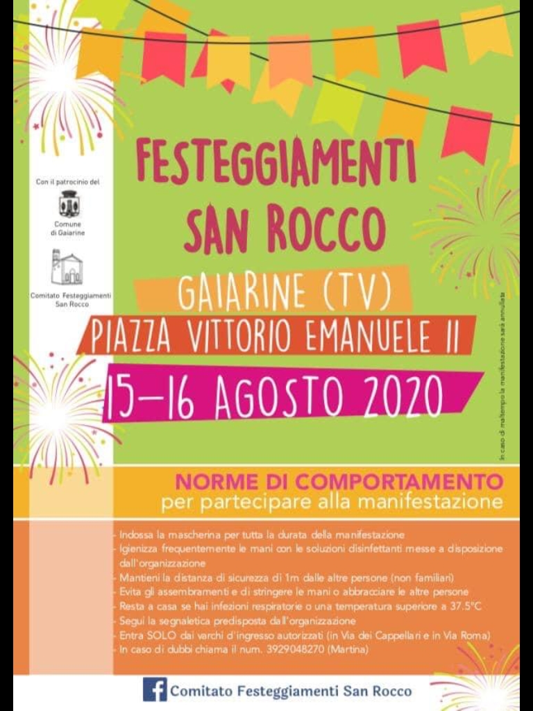 Gaiarine-Festeggiamenti San Rocco